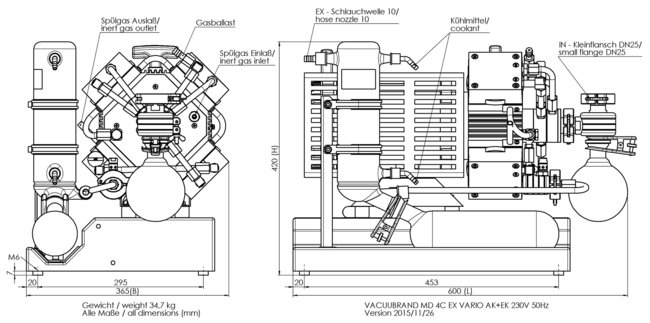 MD 4C EX VARIO +AK+EK - 尺寸規格表