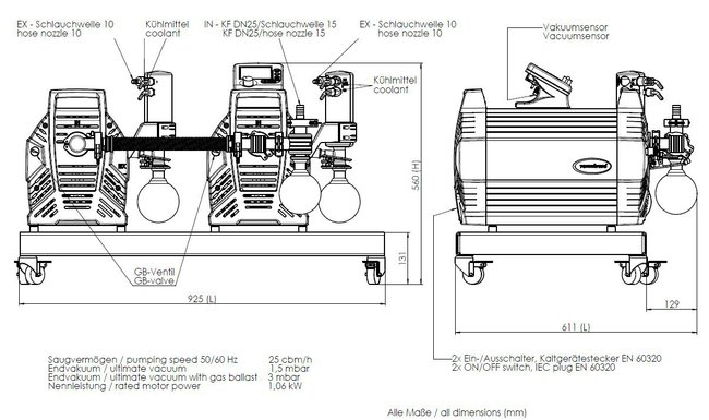 PC 3012 NT VARIO DUO - 尺寸規格表